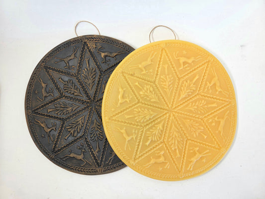 Nordic Noel | Extra Large Beeswax Ornament / Wall Plaque