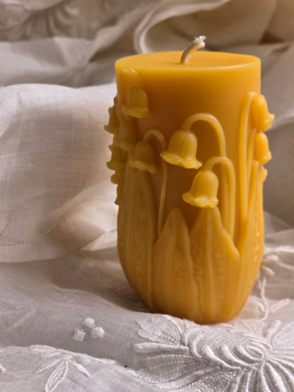 Lily of the Valley Pillar | Beeswax Candle