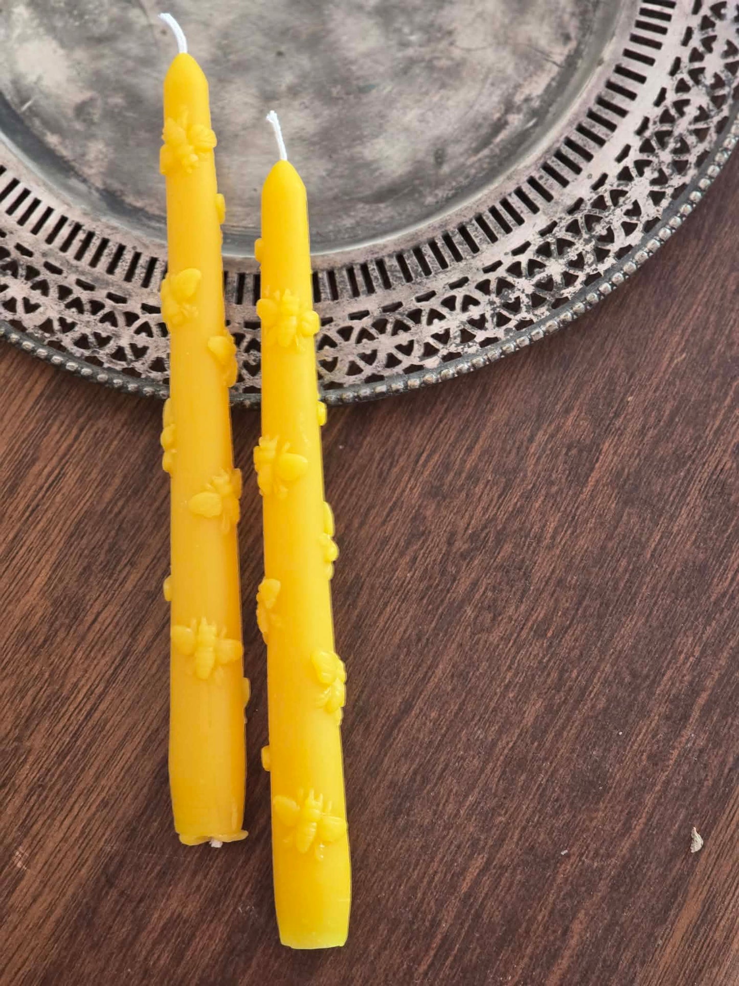 Bee Dance Taper - Set of 2 | Beeswax Candles