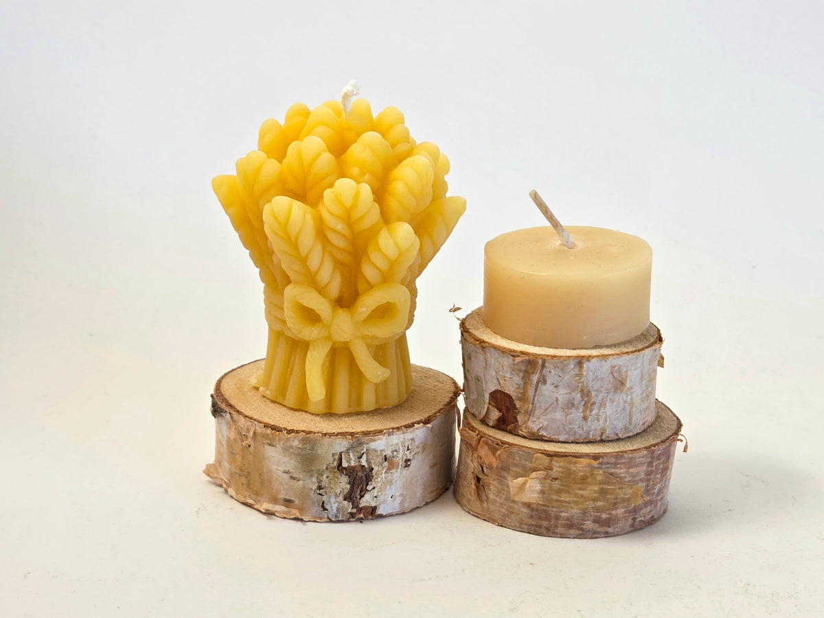 Bringing in the Sheaves | Beeswax Wheat Candle