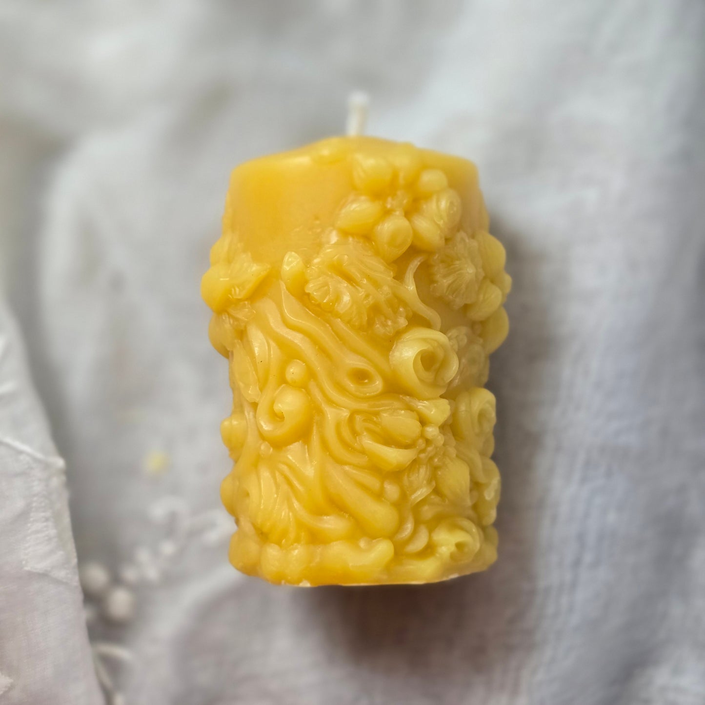 Florist's Delight Pillar | Beeswax Candle