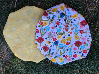 Wildflower Bowl Cover | Reversible 100% Cotton