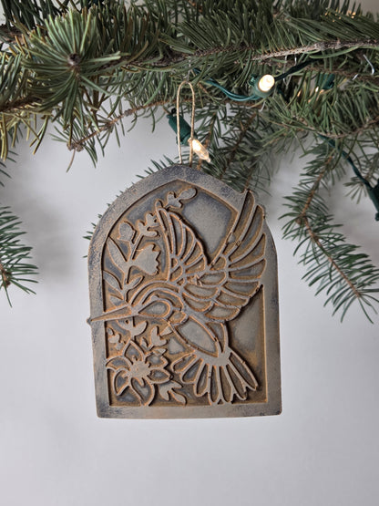 Stained Glass Hummingbird | Beeswax Ornament