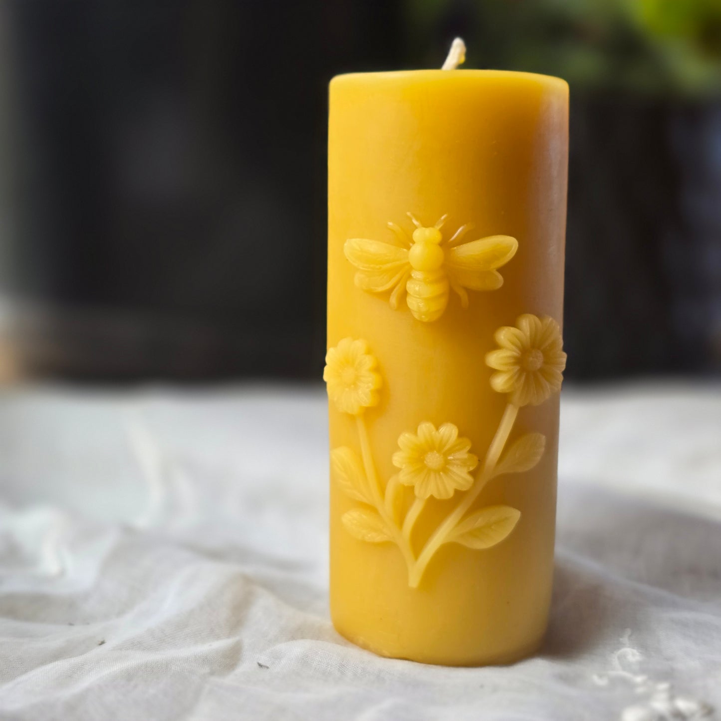 Bee-utiful Pillar | Beeswax Candle