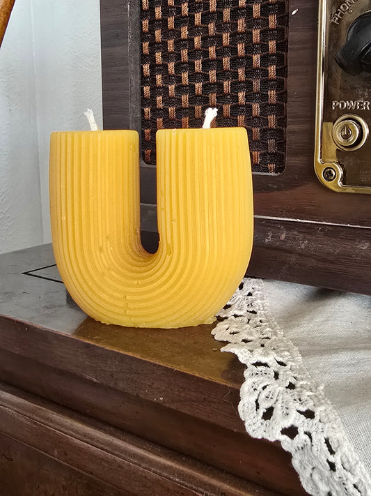 U Columns | Double Wick Beeswax Candle