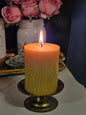 Carpenter's Pillar | Woodgrain Beeswax Candle