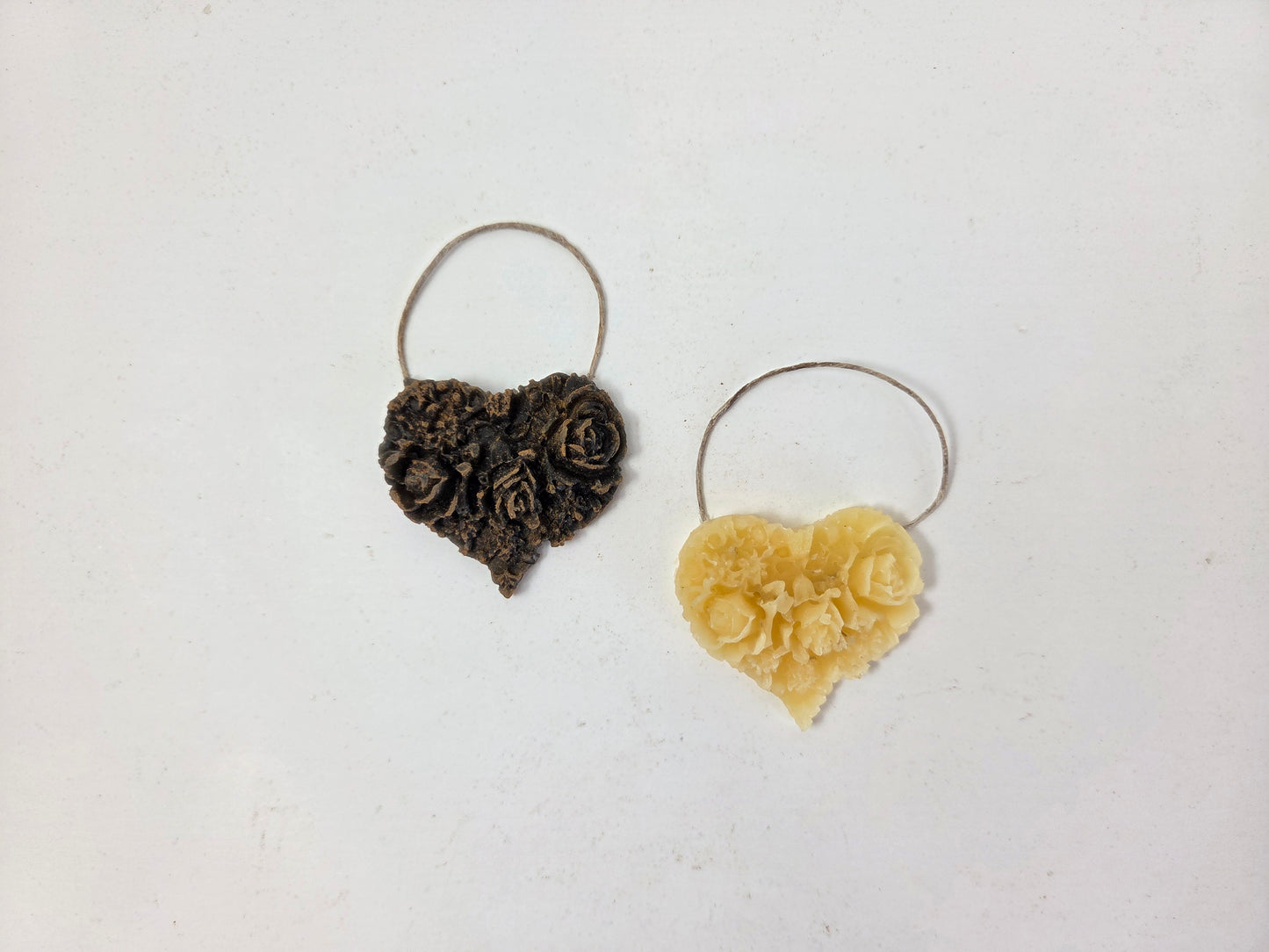 Tiny Roses Heart | Beeswax Ornament