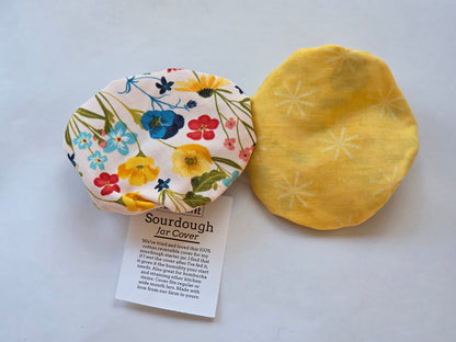 Wildflower Jar Covers | Reversible 100% Cotton
