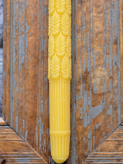 Eternal Wheat Tapers - Set of 2 | Beeswax Candles