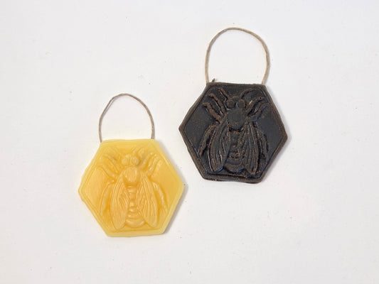Bee Hexagon | Beeswax Ornament