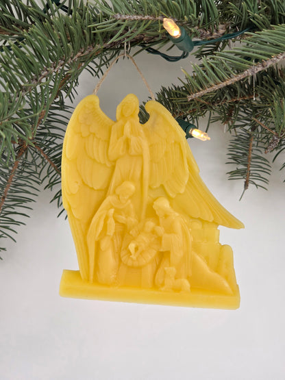 Guardian Angel Nativity | Beeswax Ornament