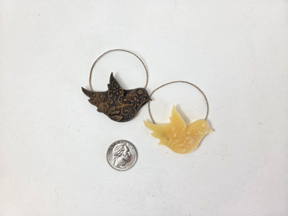 Tiny Floral Bird | Beeswax Ornament
