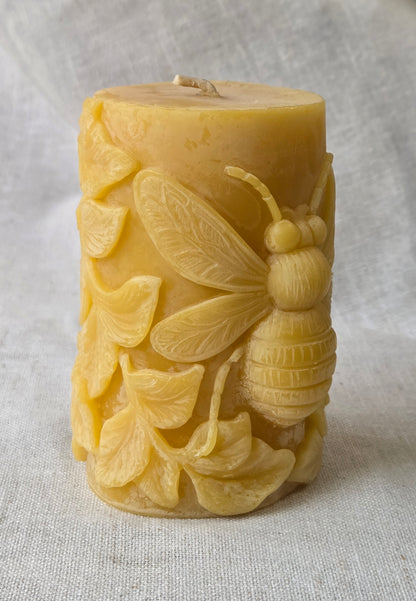 Big Bumblebee Pillar | Beeswax Candle