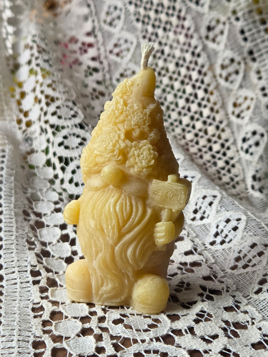 Gardener Gnome | Beeswax Candle
