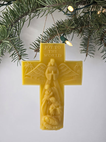 Joy to the World Cross | Beeswax Ornament