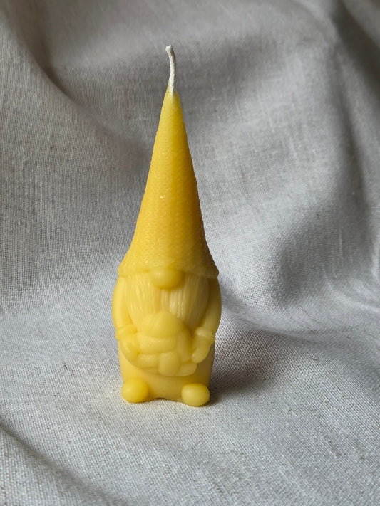 Heart Gnome | Beeswax Candle