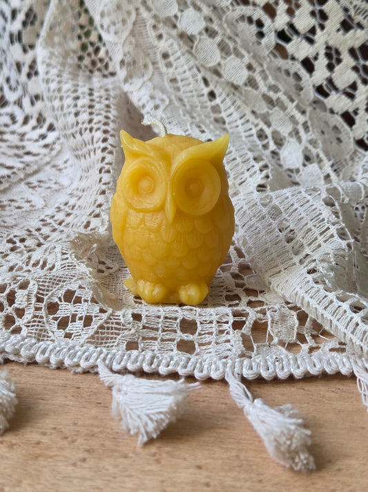 Owl Votive, Set of 2 | Beeswax Candle