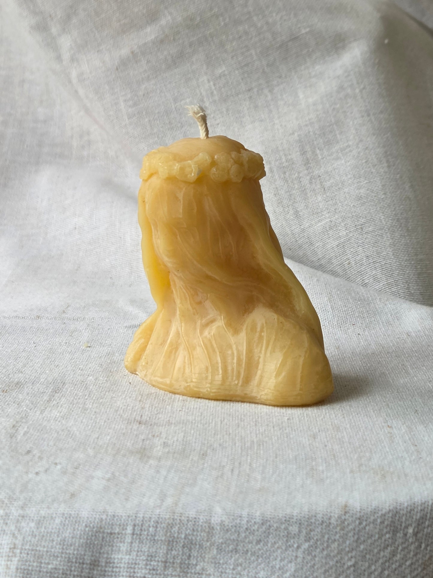Veiled Bride Sculpture | Beeswax Candle