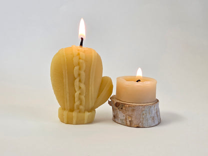 Knit Mitten | Beeswax Candle