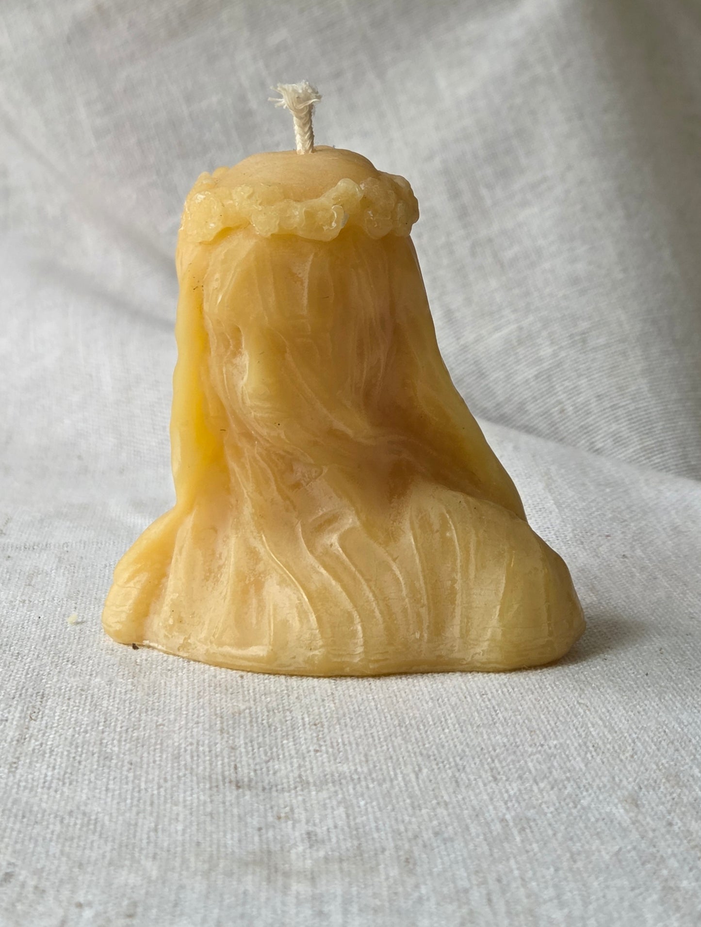 Veiled Bride Sculpture | Beeswax Candle