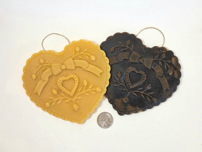 Floral Flourish Heart | Beeswax Ornament