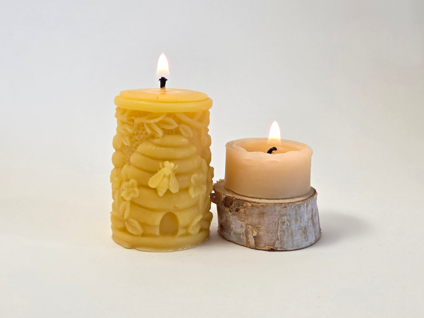 Humming Hives Pillar | Beeswax Candle
