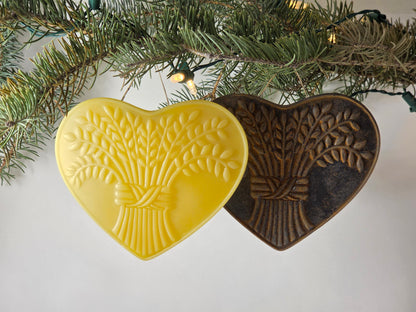 Winter Wheat Heart | Beeswax Ornament