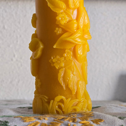 Consider the Lilies Pillar | Beeswax Candle
