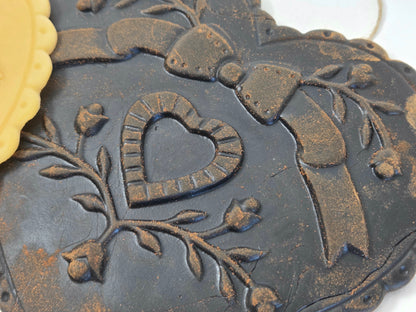 Floral Flourish Heart | Beeswax Ornament