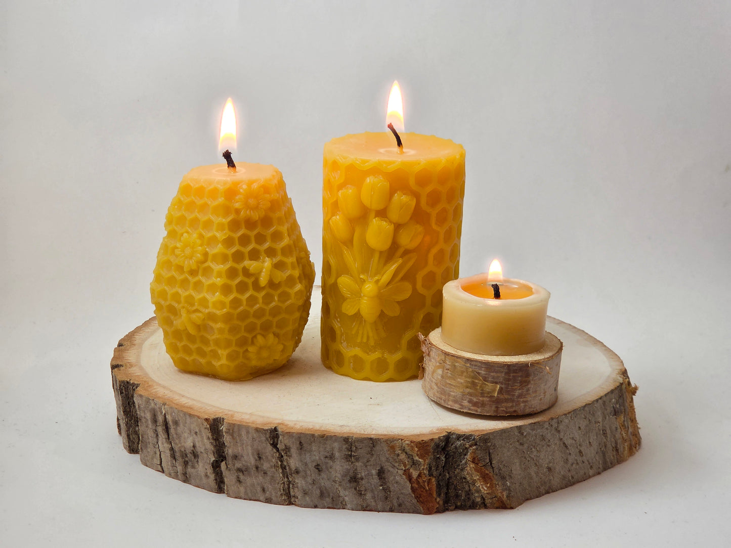 Geo Hive | Beeswax Candle