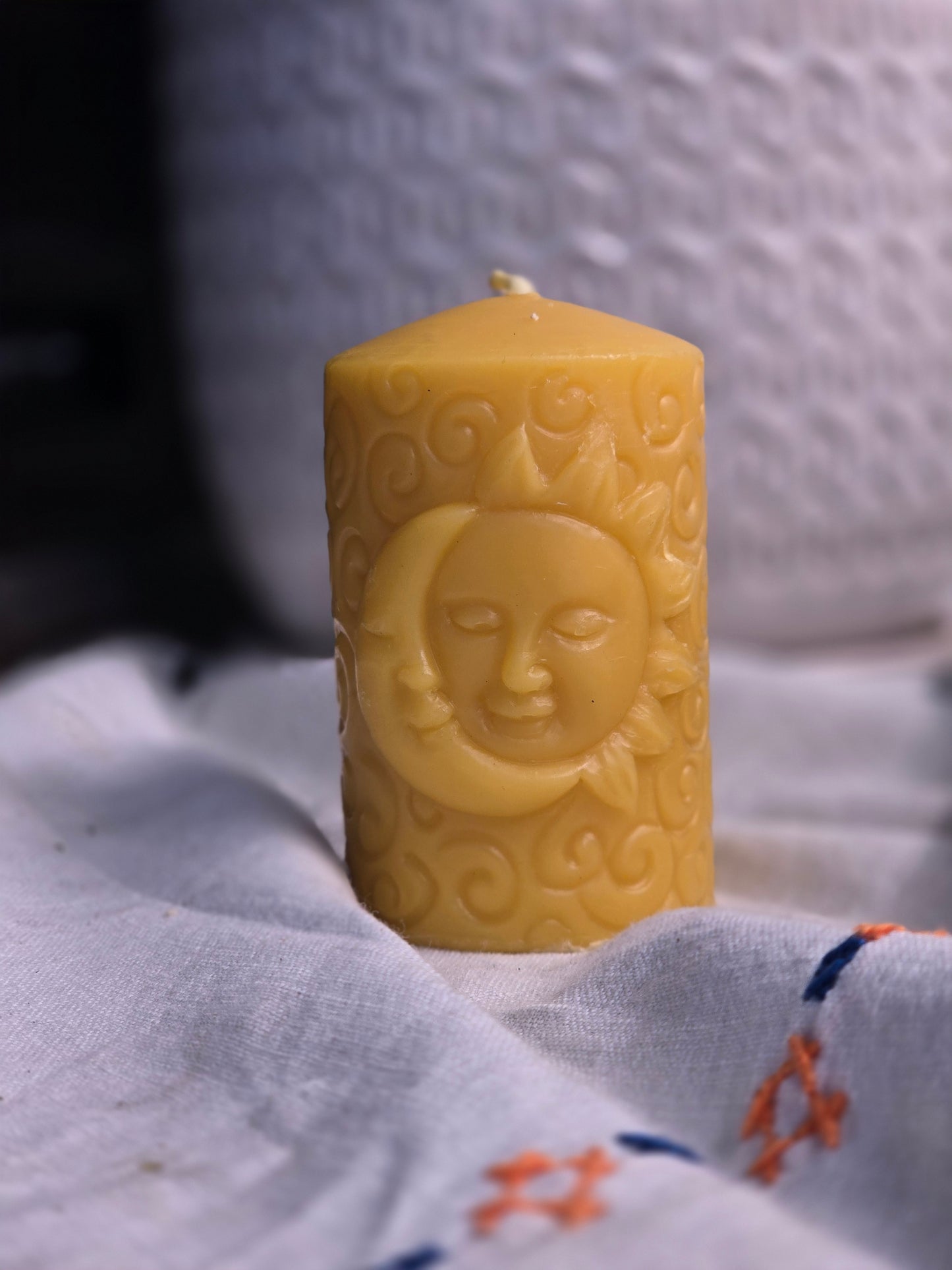 Cosmic Dance Pillar | Beeswax Candle