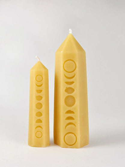 Moon Phase Obelisks | Beeswax Candles