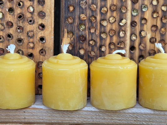 Rustic Votives - 6 pack | Beeswax Candles