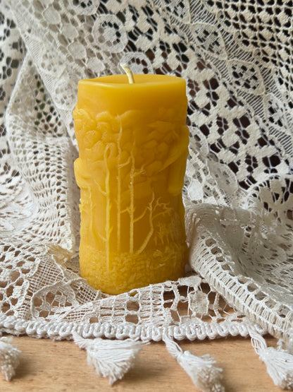 Forest Pony Pillar | Beeswax Candle