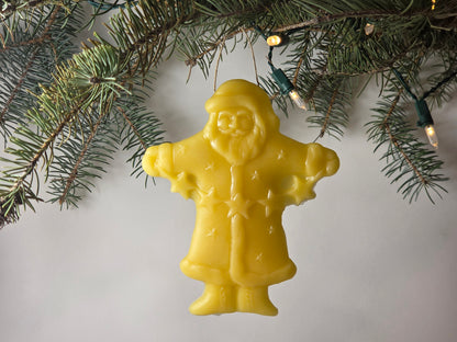 Santa with Star Garland | Beeswax Ornament
