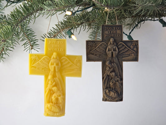 Joy to the World Cross | Beeswax Ornament