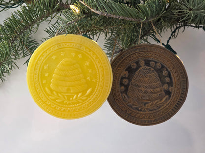 Bee Skep Hive | Beeswax Ornament