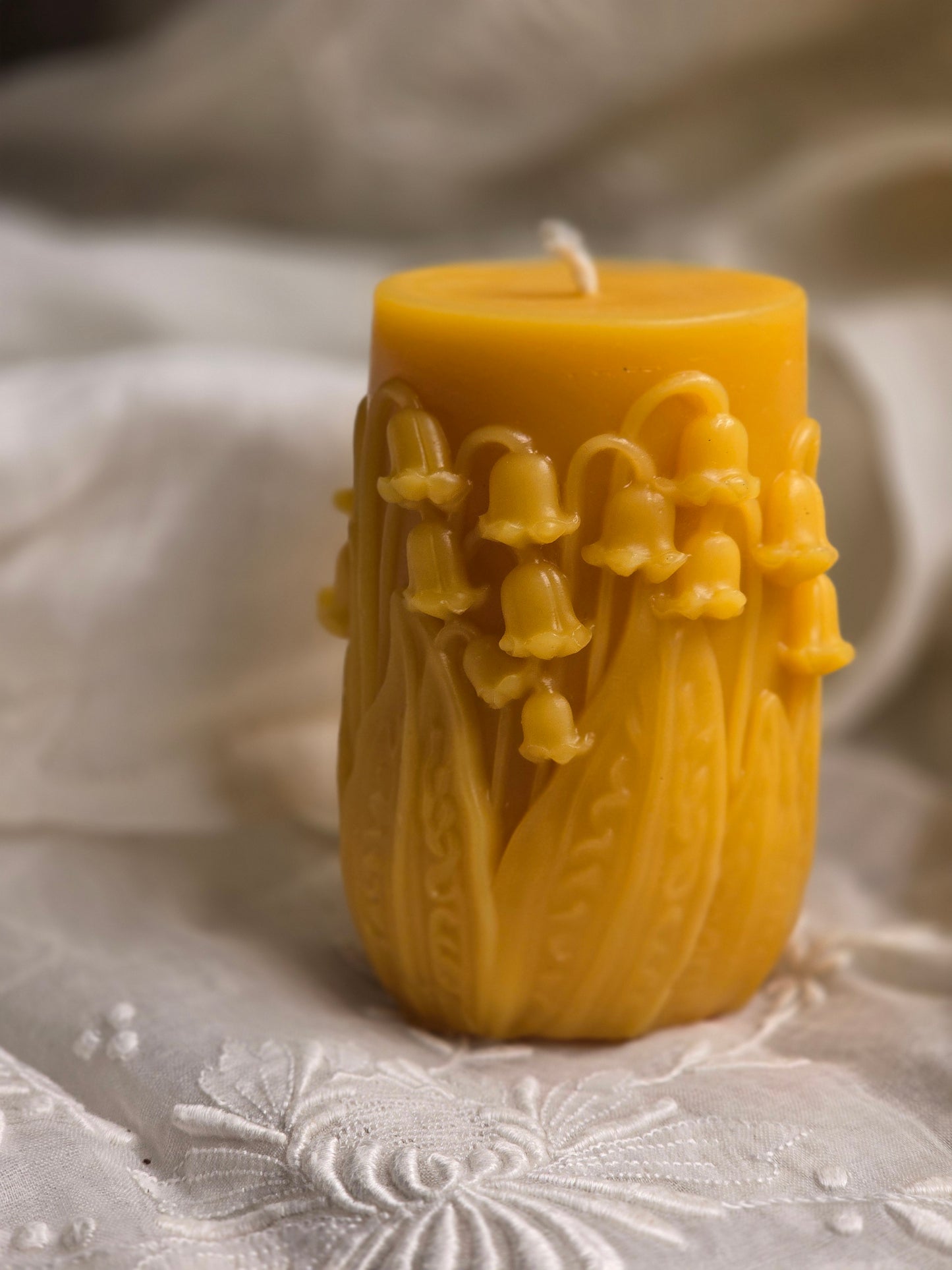 Lily of the Valley Pillar | Beeswax Candle