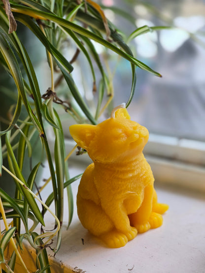 Happy Cat | Beeswax Candle