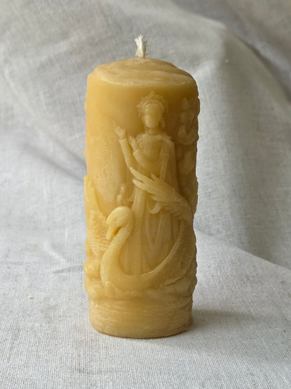 Snow Queen Pillar | Beeswax Candle