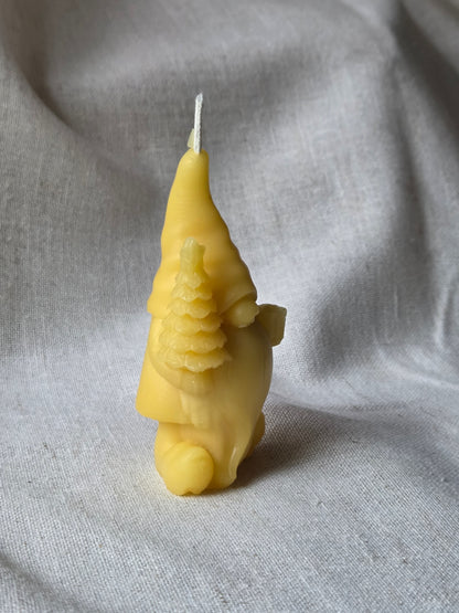 Christmas Morning Gnome | Beeswax candle