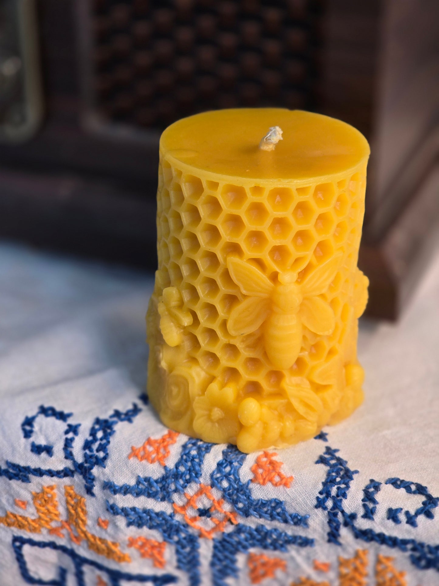 Perfect Pollinators Pillar | Beeswax Candle