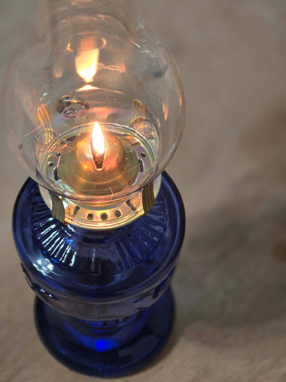 Birds of Promise Glass Kerosene Lamp