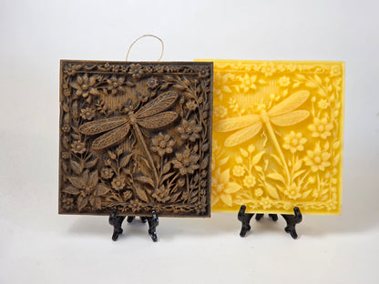 Dragonfly Garden Plaque | Beeswax Ornament