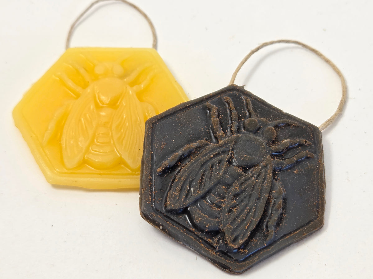 Bee Hexagon | Beeswax Ornament
