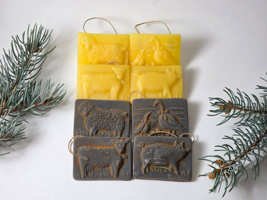 Farm Animals - Set of 4 | Beeswax Ornaments