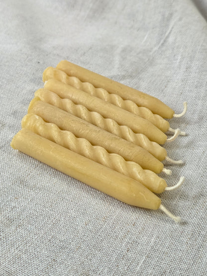 Bee-Day Candles - 7 pack | Natural Beeswax Birthday Cake Candles