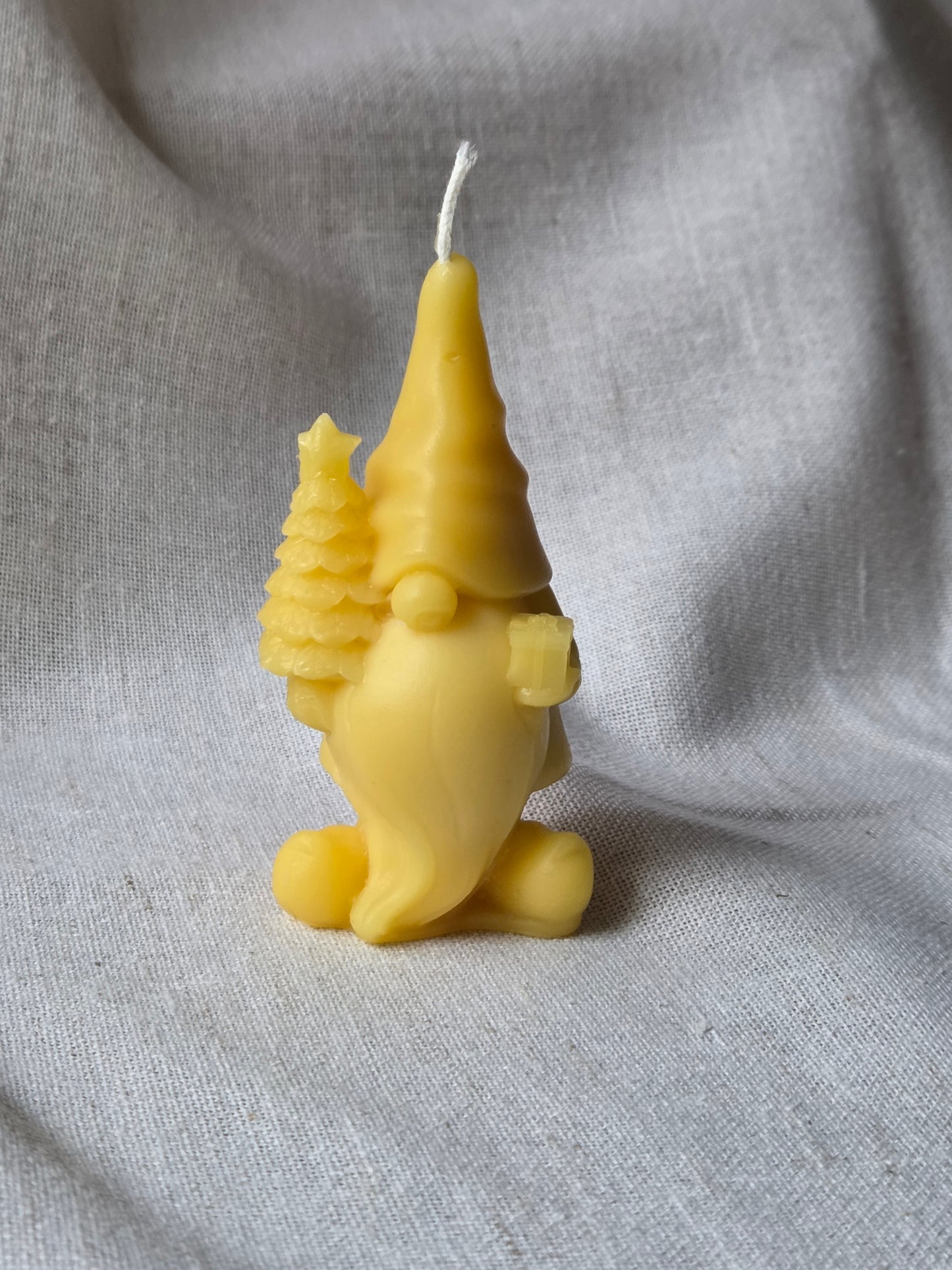 Christmas Morning Gnome | Beeswax candle