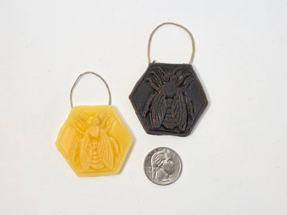 Bee Hexagon | Beeswax Ornament