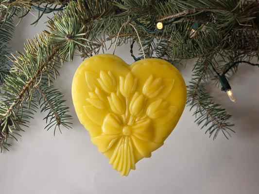 Tulip Bouquet Heart | Beeswax Ornament